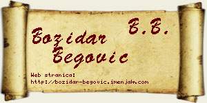 Božidar Begović vizit kartica